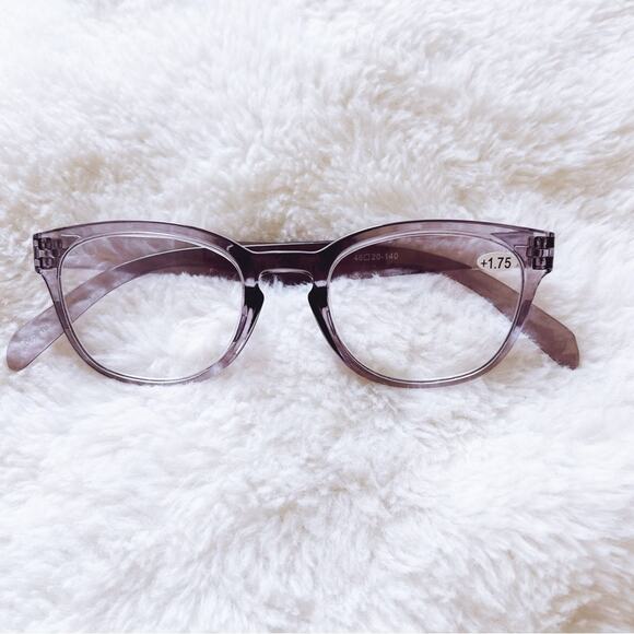 Morgan Clear Purple Modern Chic Reader Glasses - Picture 1 of 10